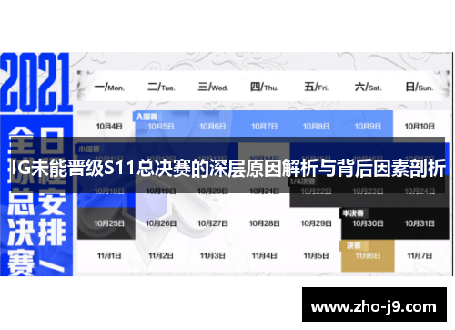 IG未能晋级S11总决赛的深层原因解析与背后因素剖析 IG未能晋级S11总决赛的深层原因解析与背后因素剖析